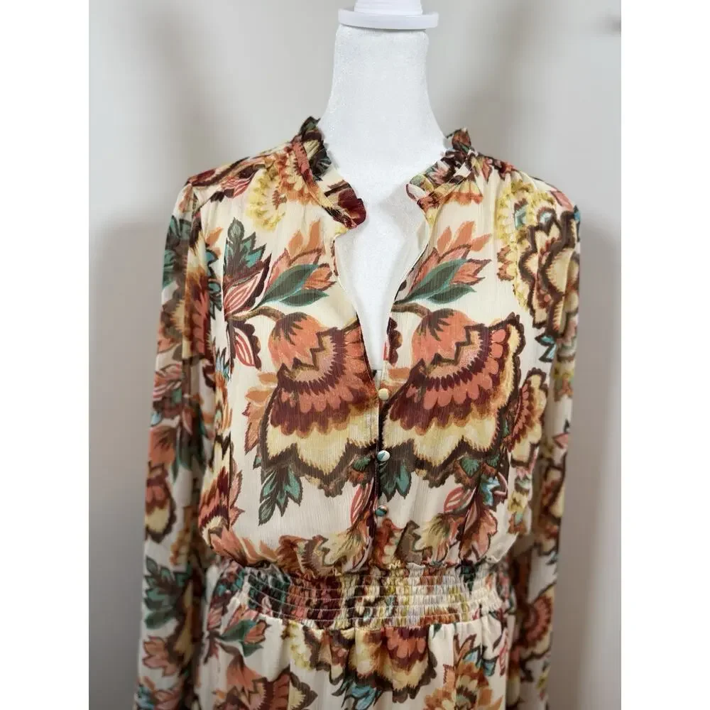 Autres Filles Women’s Dress Women’s Size XL Floral Ruffle Boho Cottagecore - Picture 2 of 11